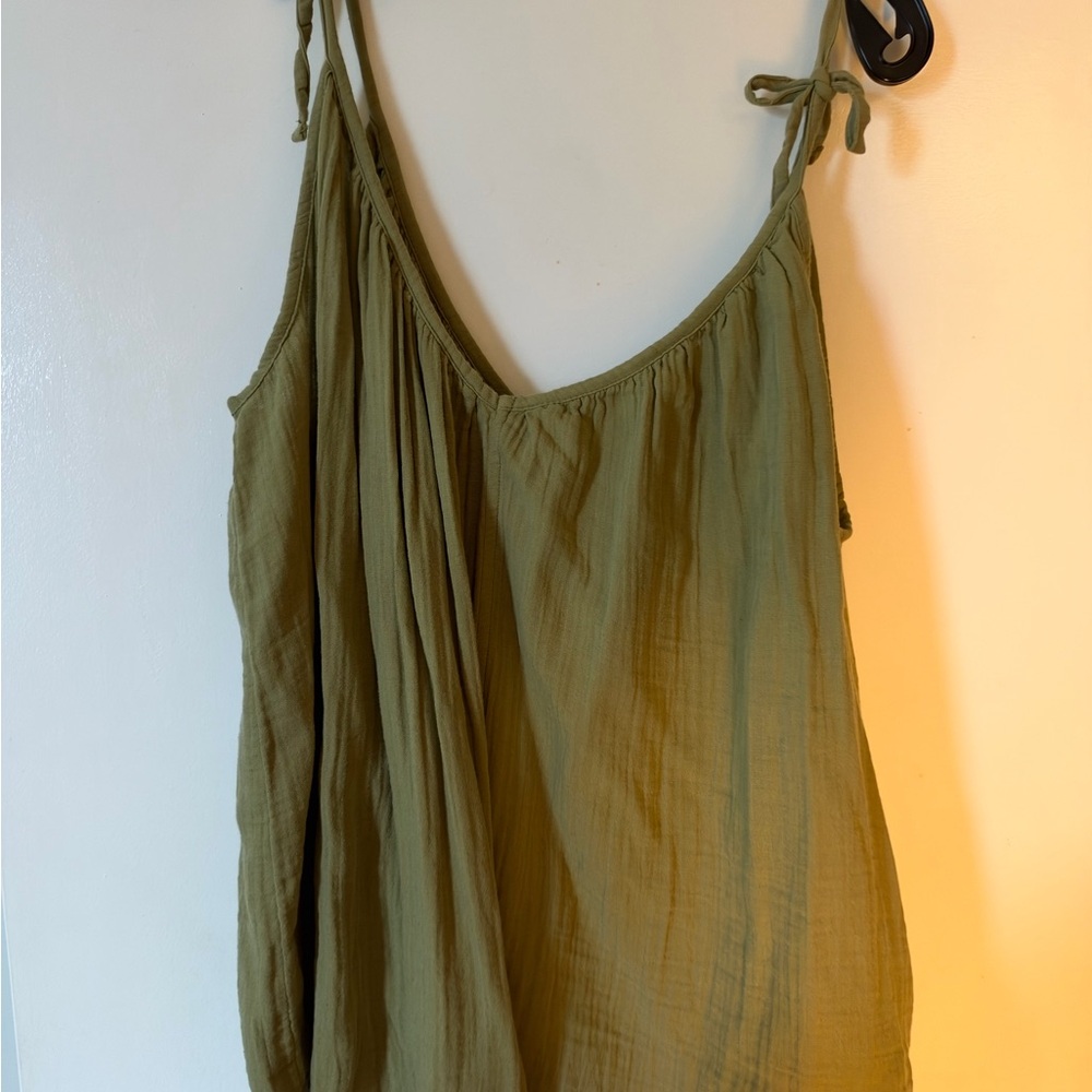 Old Navy Olive Tie-Shoulder Women's Tank Top